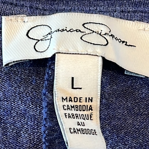 Jessica Simpson Women’s Pocket Blue Violet  T Shirt Dress size Large - Picture 4 of 9